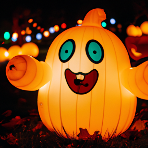 Ghost In A Pumpkin Outdoor Inflatables