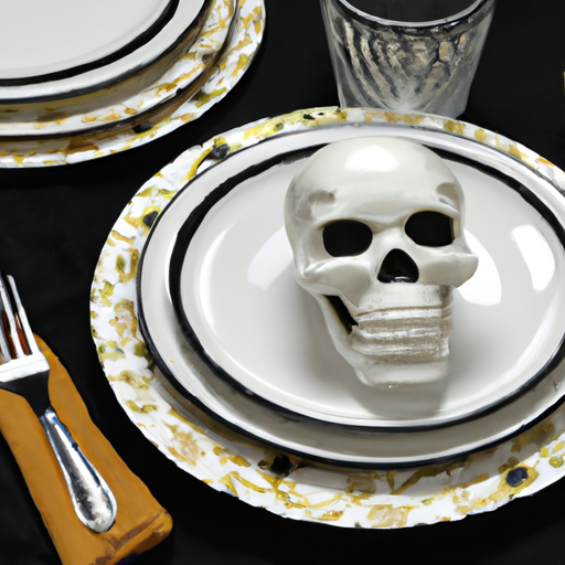 Halloween Skull Plates And Napkin Sets