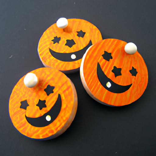 Jack O Lantern Wood Pins