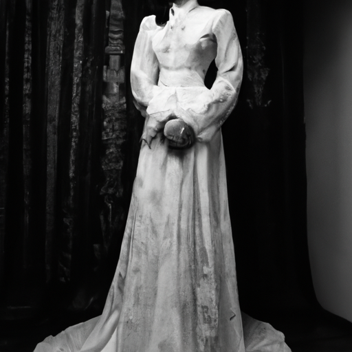 Long Sleeve Gothic Ghost Bridal Gowns