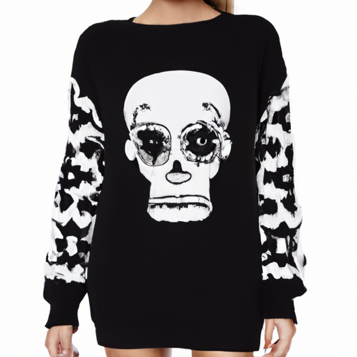 Skull Print Knitted Cardigans By Thever